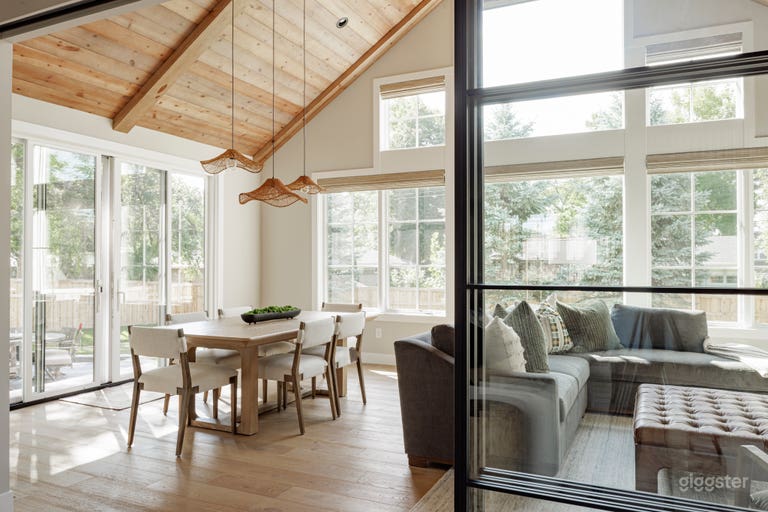  Modern Organic Home with Exposed Beam Vaulted Ceilings 