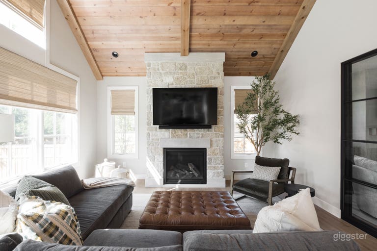  Modern Organic Home with Exposed Beam Vaulted Ceilings 