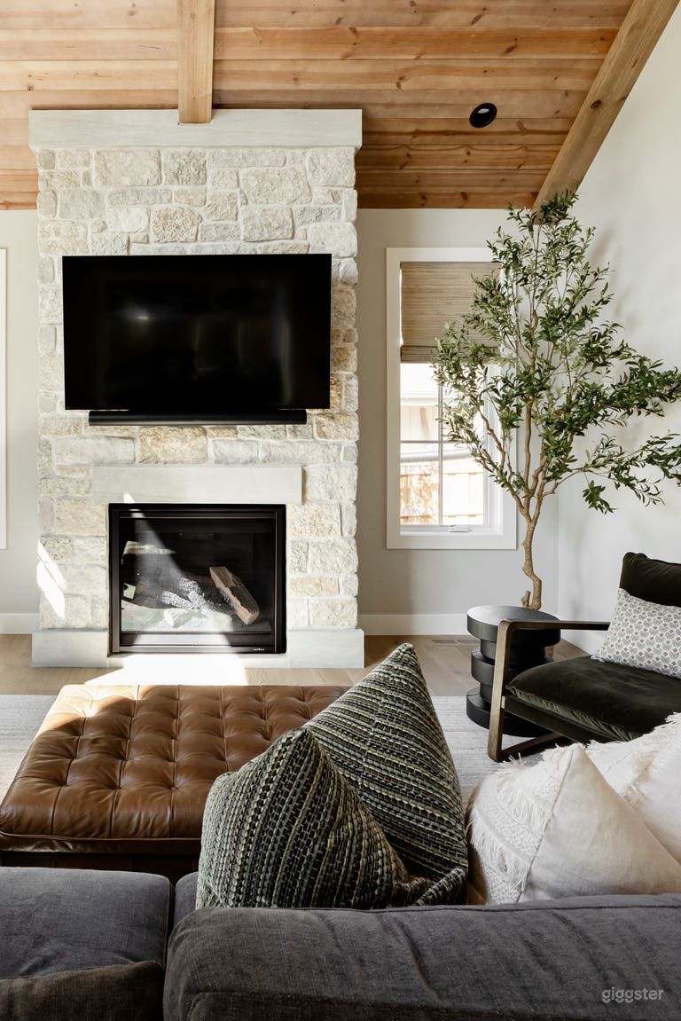  Modern Organic Home with Exposed Beam Vaulted Ceilings 