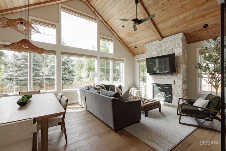  Modern Organic Home with Exposed Beam Vaulted Ceilings 