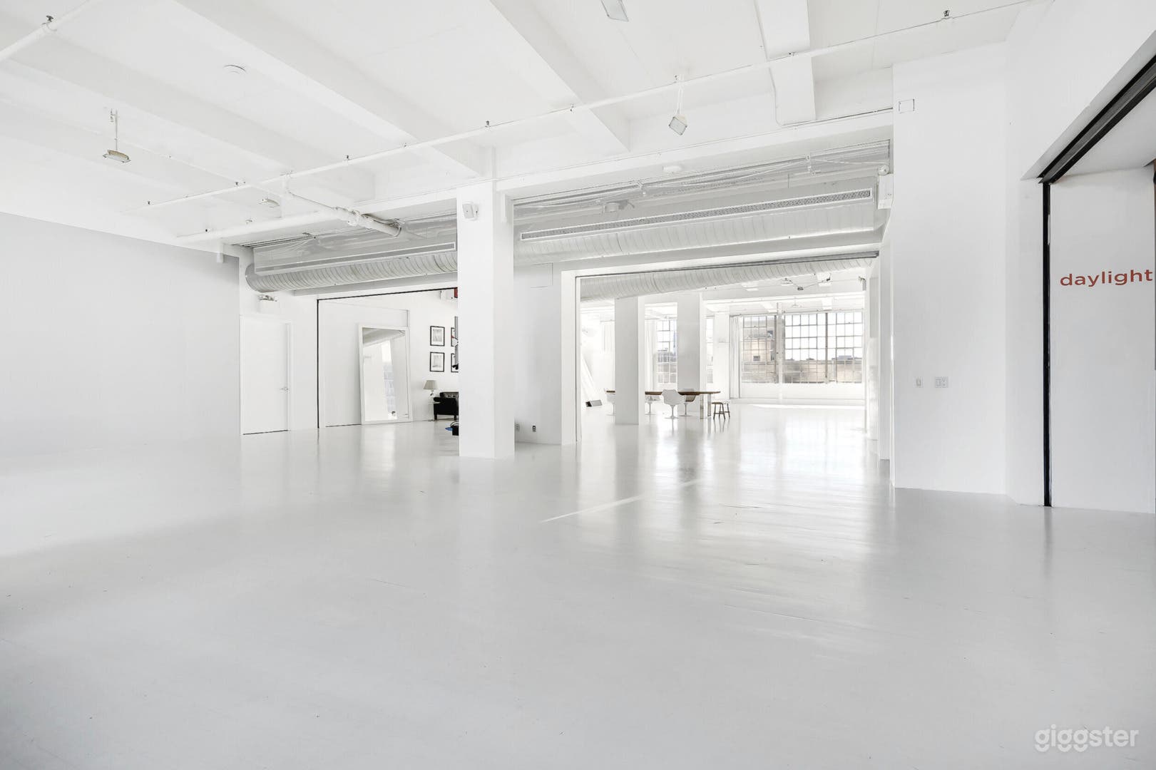 Natural light studio suited for editorial shoots and fashion campaigns.
