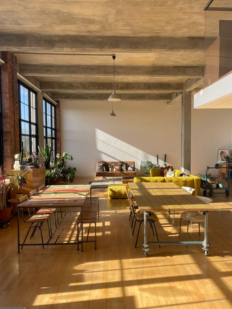  New York style open plan loft space in East London 