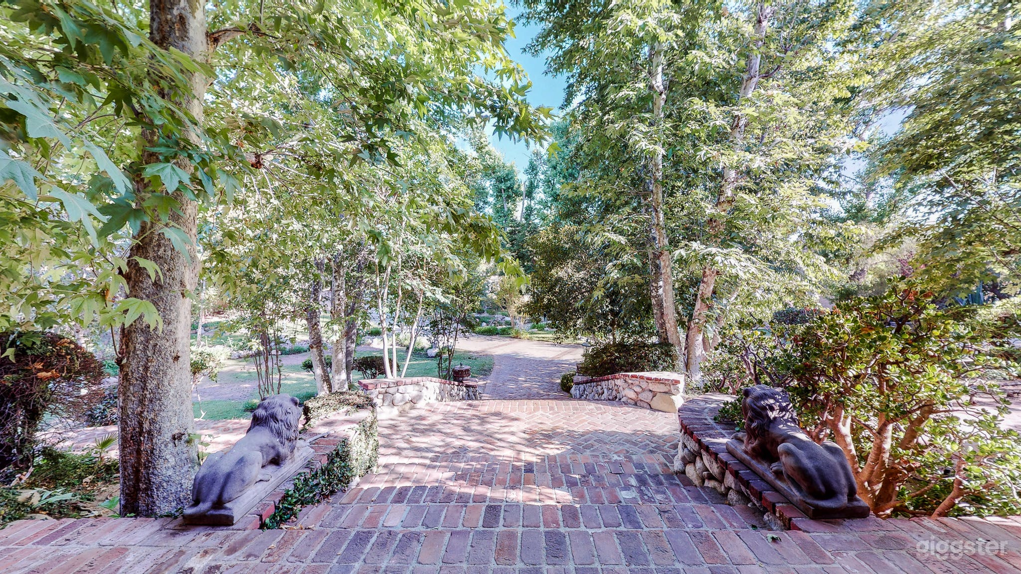 Looking out from front door at yard