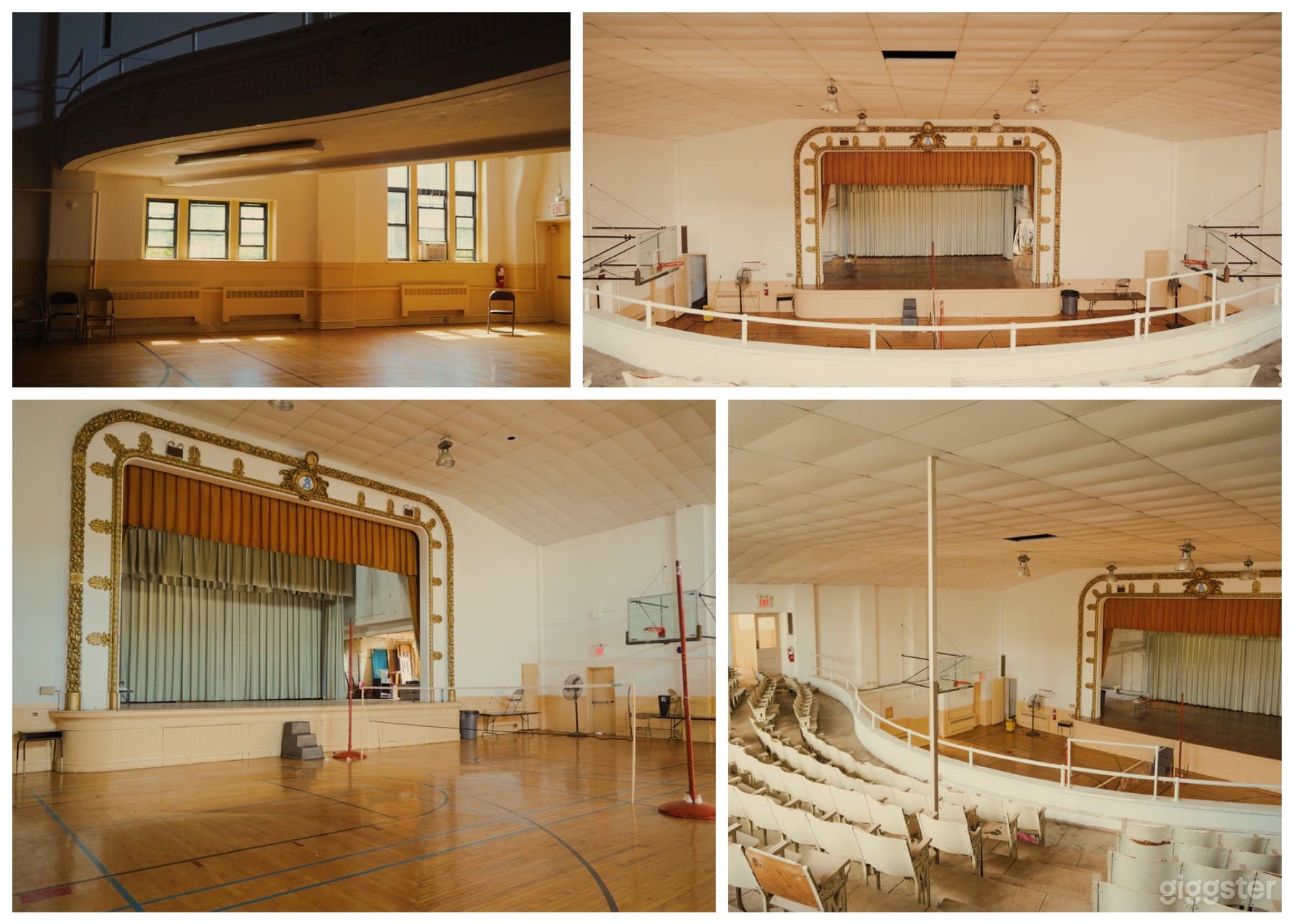 Vintage Auditorium Theatre with Basketball Gym Photo 1
