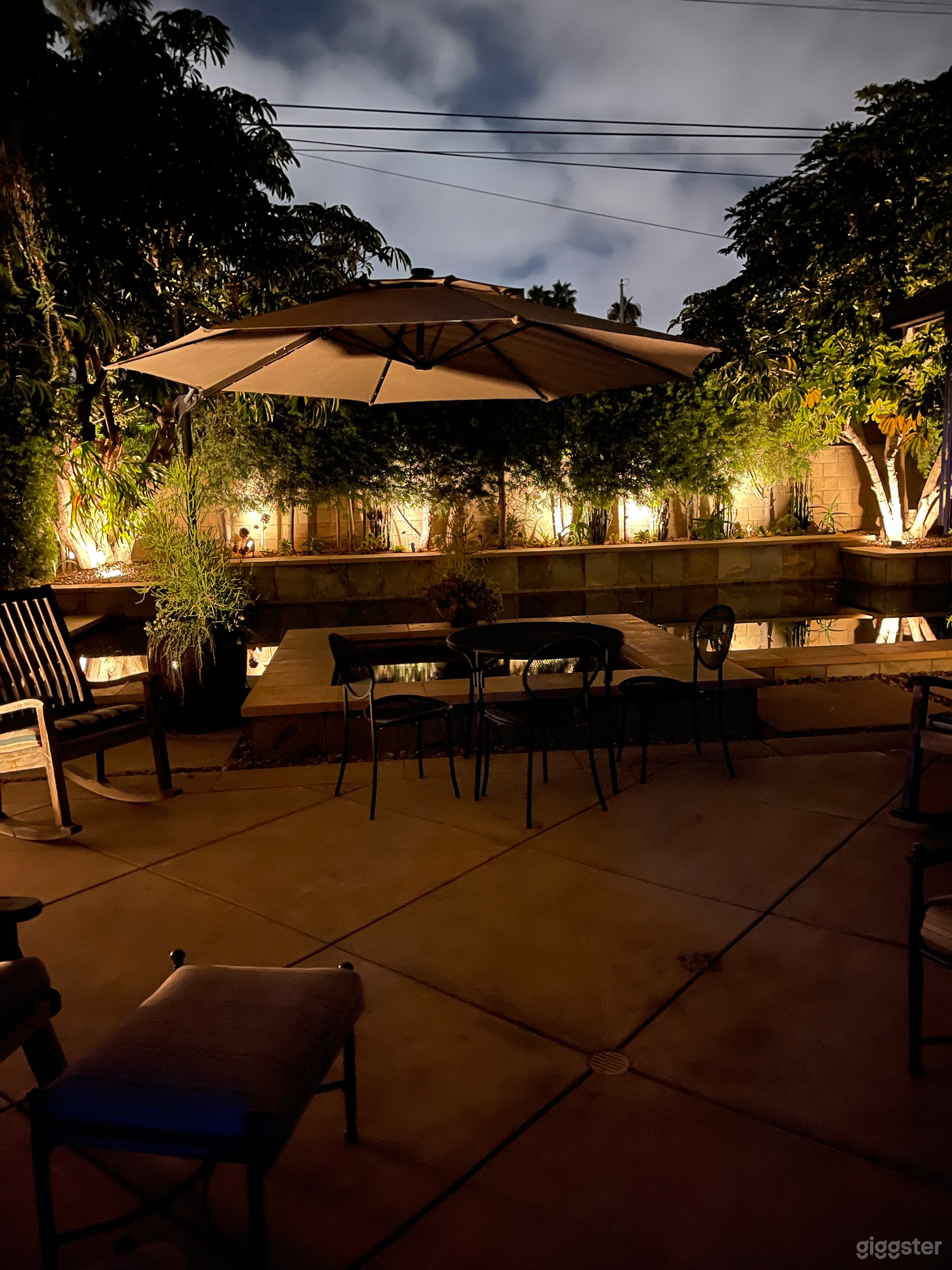 Outside night lighting.