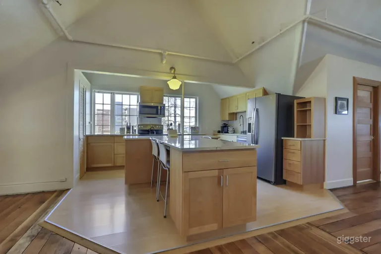 View of the kitchen from penthouse entrance 