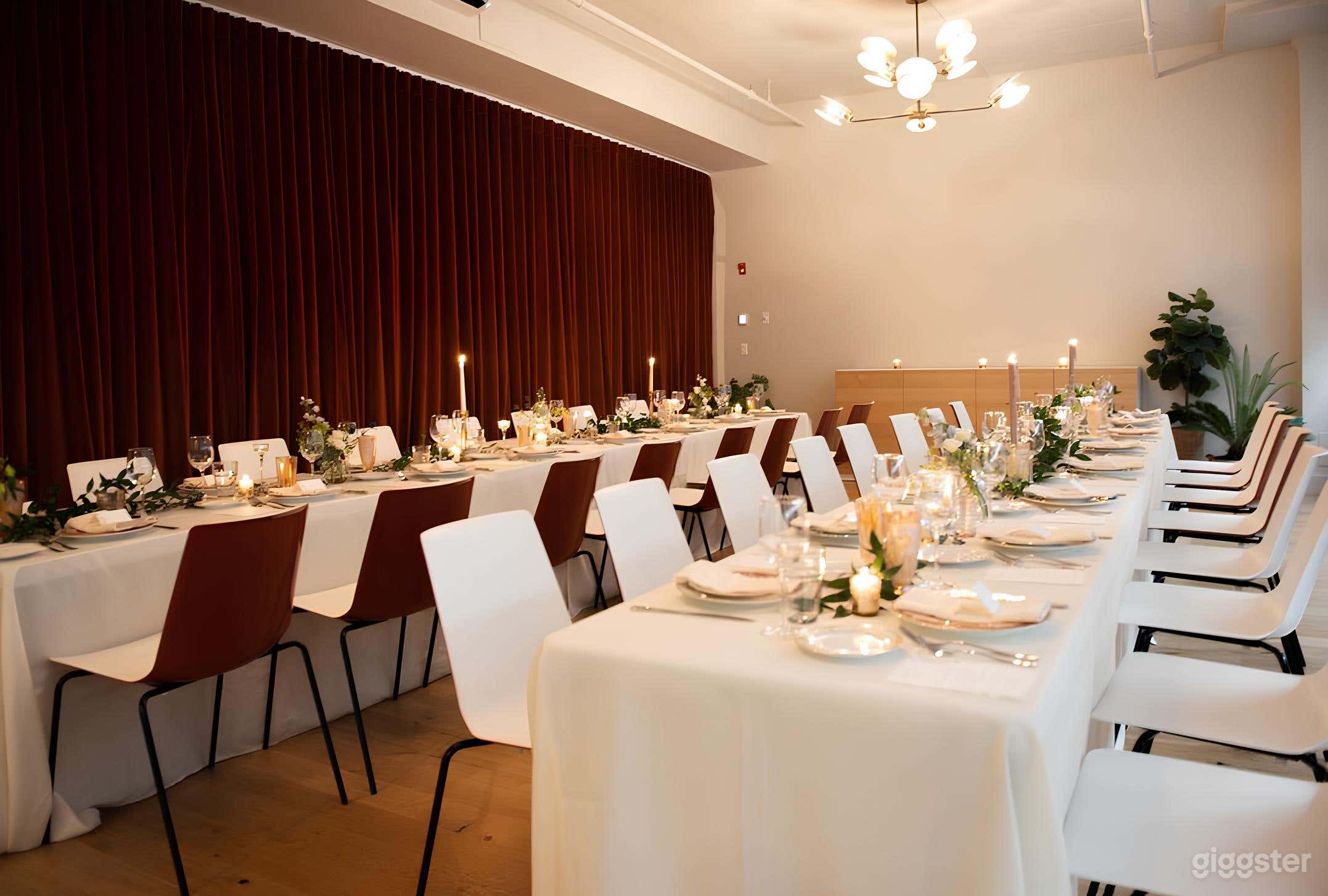 A cozy, romantic space ideal for your next celebration. 