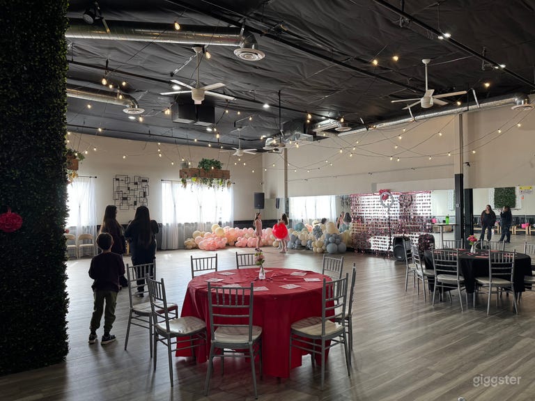  Sample set-up: Sweetheart dance. 

Tables, chairs, and tablecloths are available only under &quot;Event&quot; booking. 