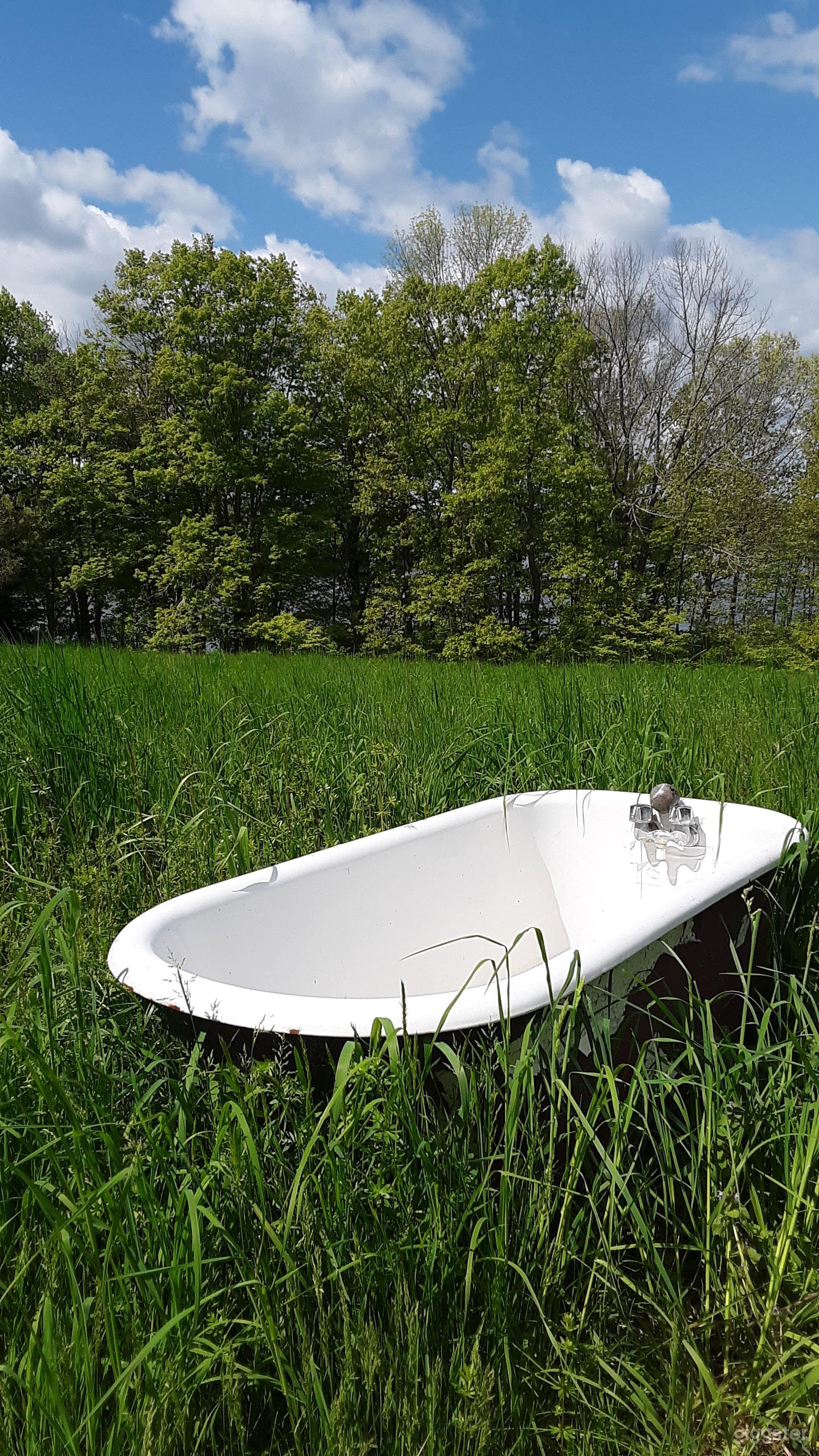 Tub in the field