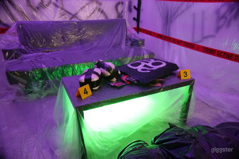  Another view of the crime scene with lighting effects 