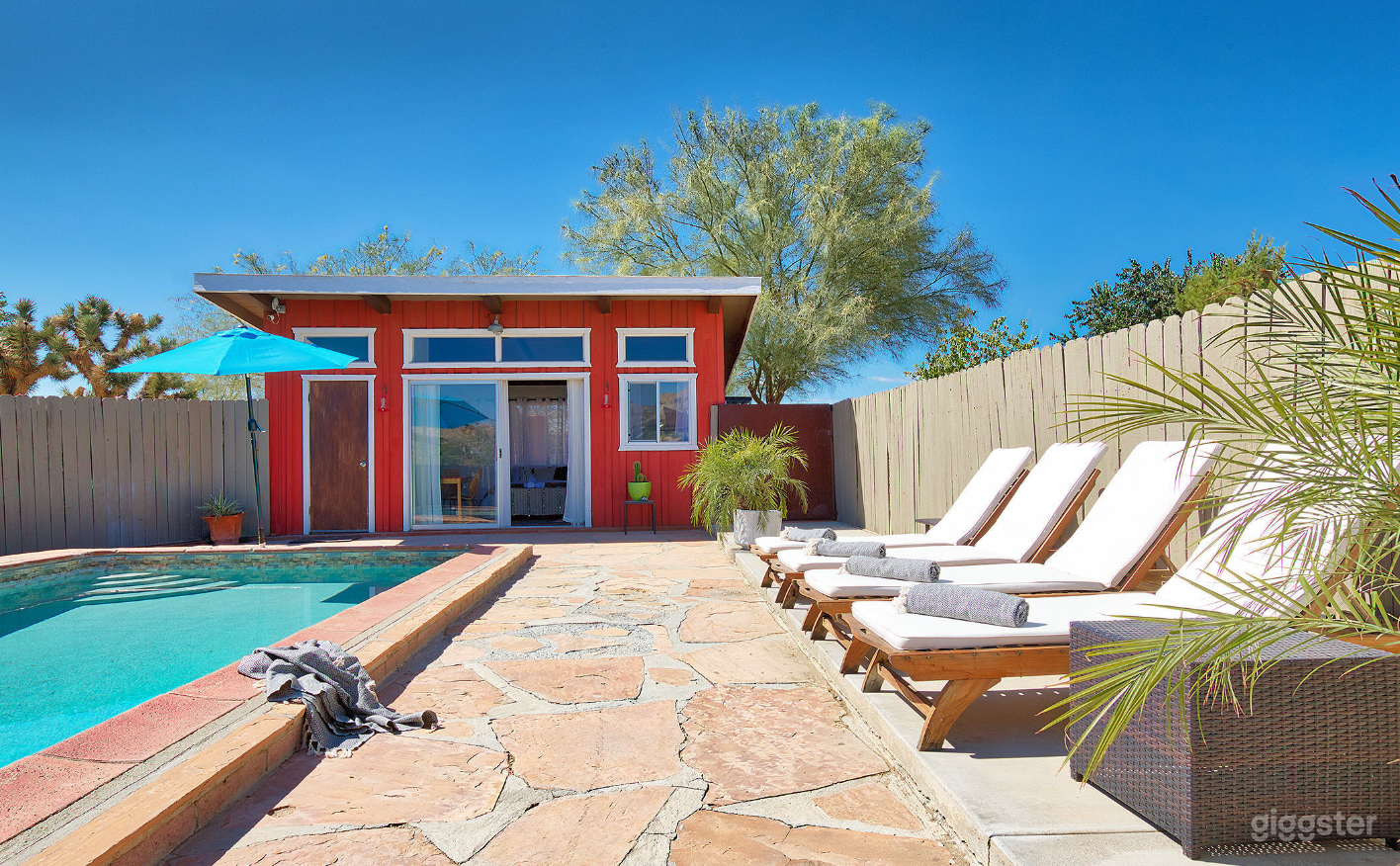 Moroccan Design Pool with Scenic Mojavi Desert  Photo 3