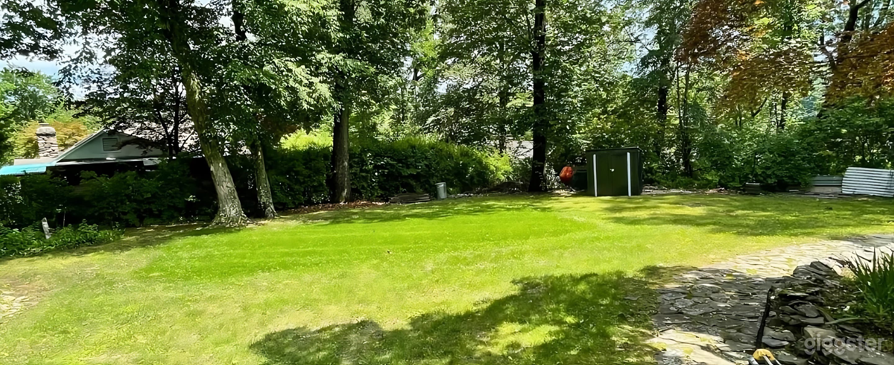 Enchanting Backyard with Stone Well Photo 3