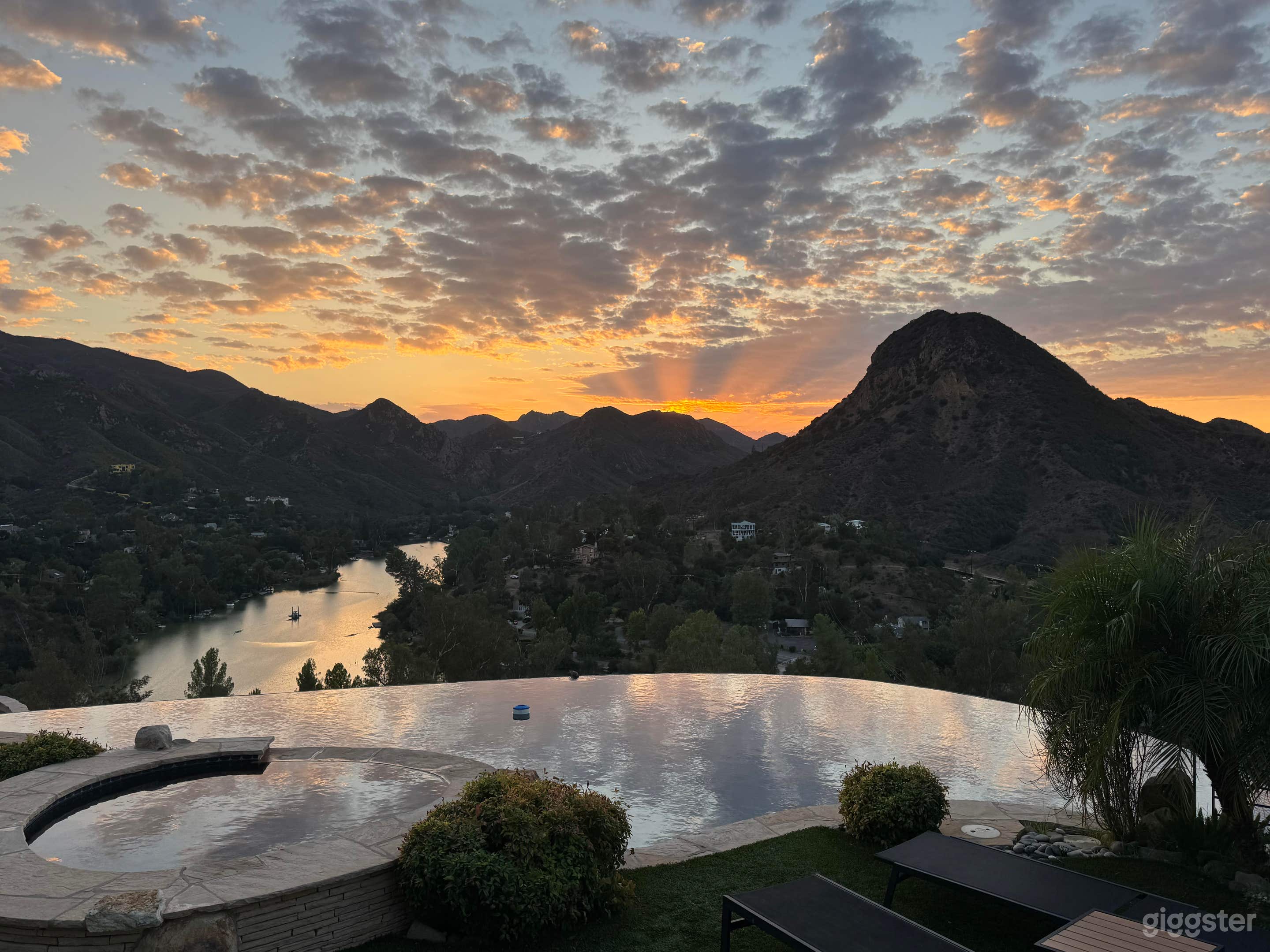 Cinematic Hillside Backyard Estate Photo 2