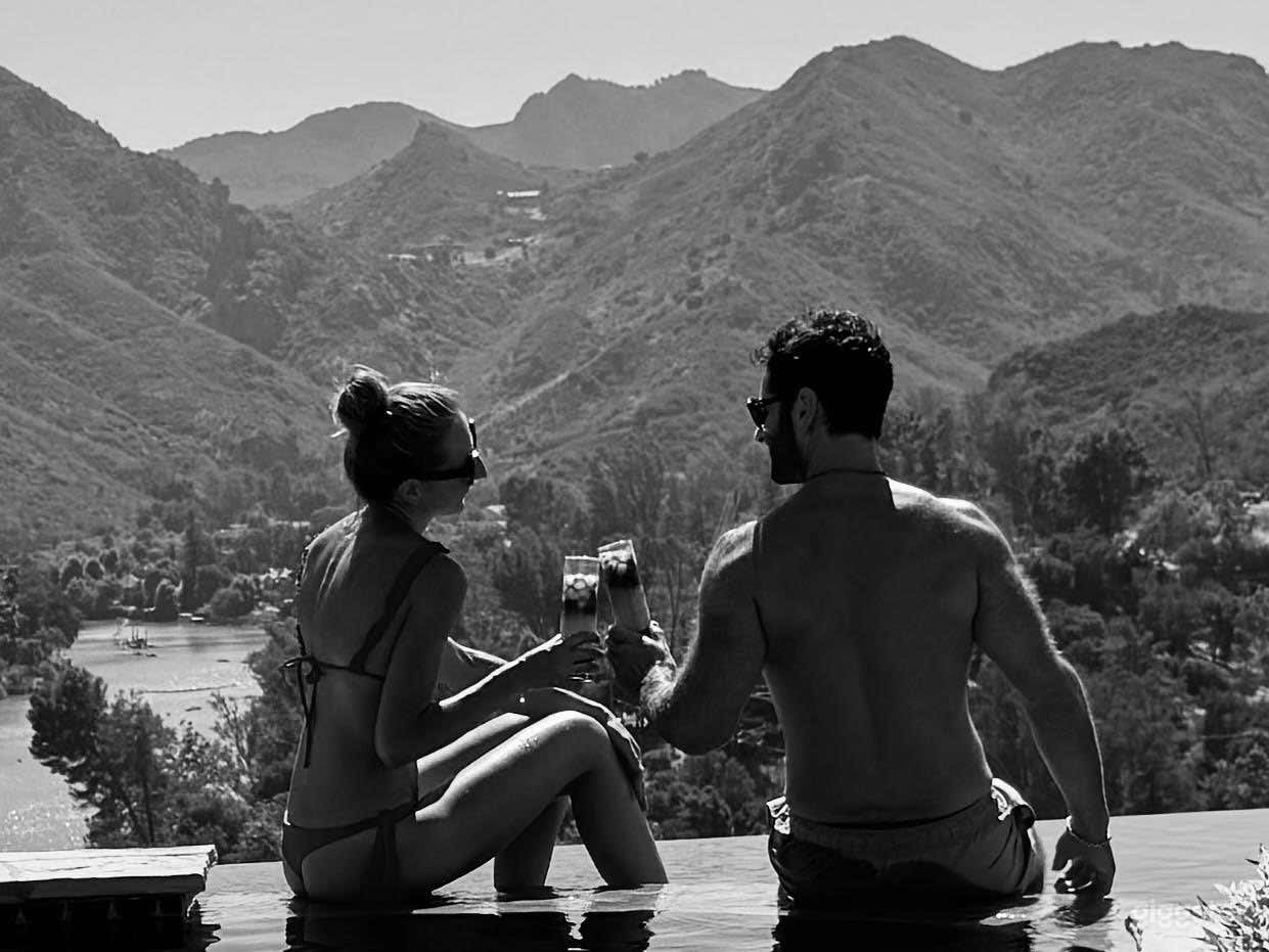 Cinematic Hillside Backyard Estate Photo 3