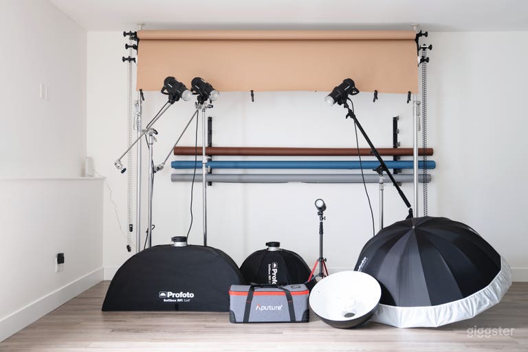  Partial view of our lighting setup - contact us for the complete list of lights, modifiers, and reflectors 