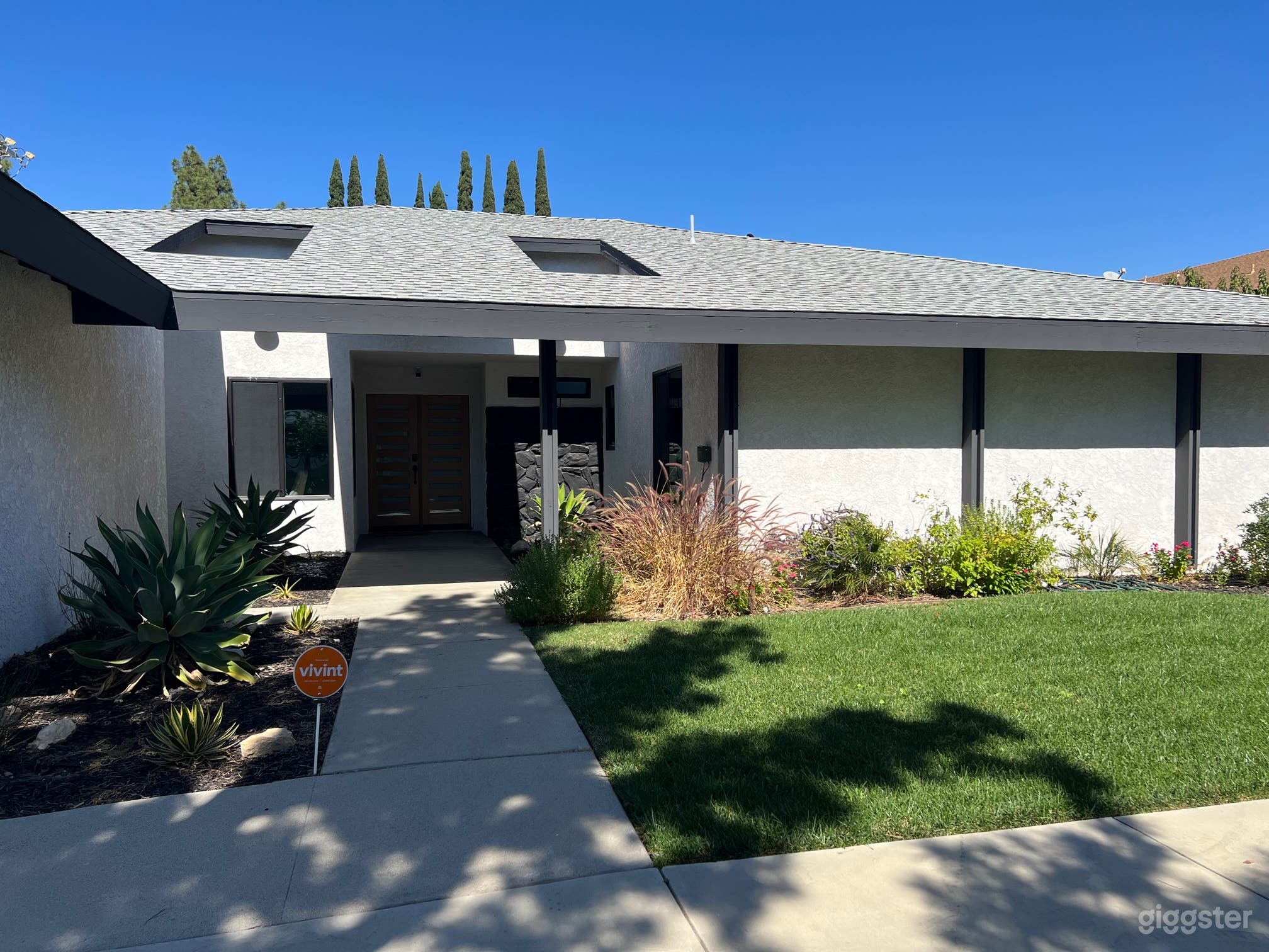 Walkway and front of home.