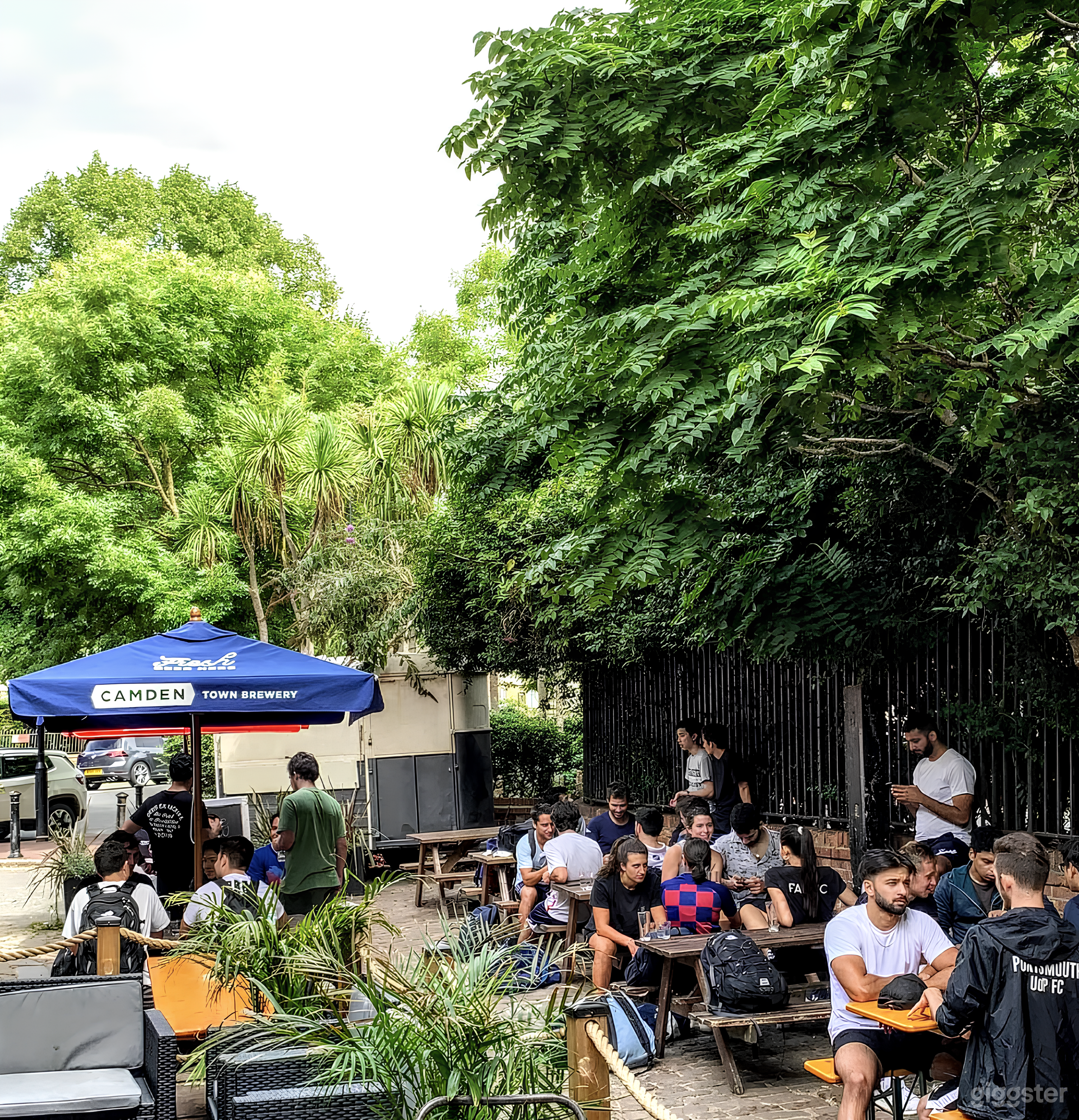 Spacious Outdoor Courtyard Photo 1