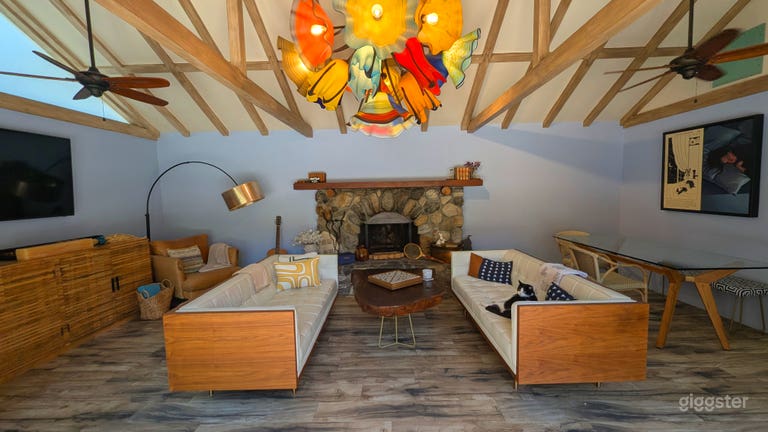  The living room, looking in through the french doors 