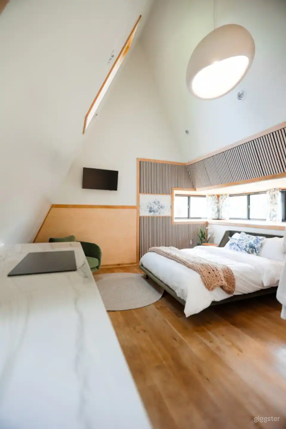 Scenic Waterfront Retreat: A-Frame Treehouse Filming Location Photo 1