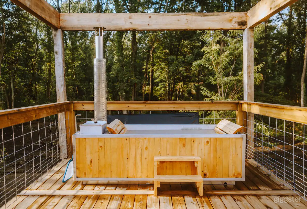 Scenic Waterfront Retreat: A-Frame Treehouse Filming Location Photo 3