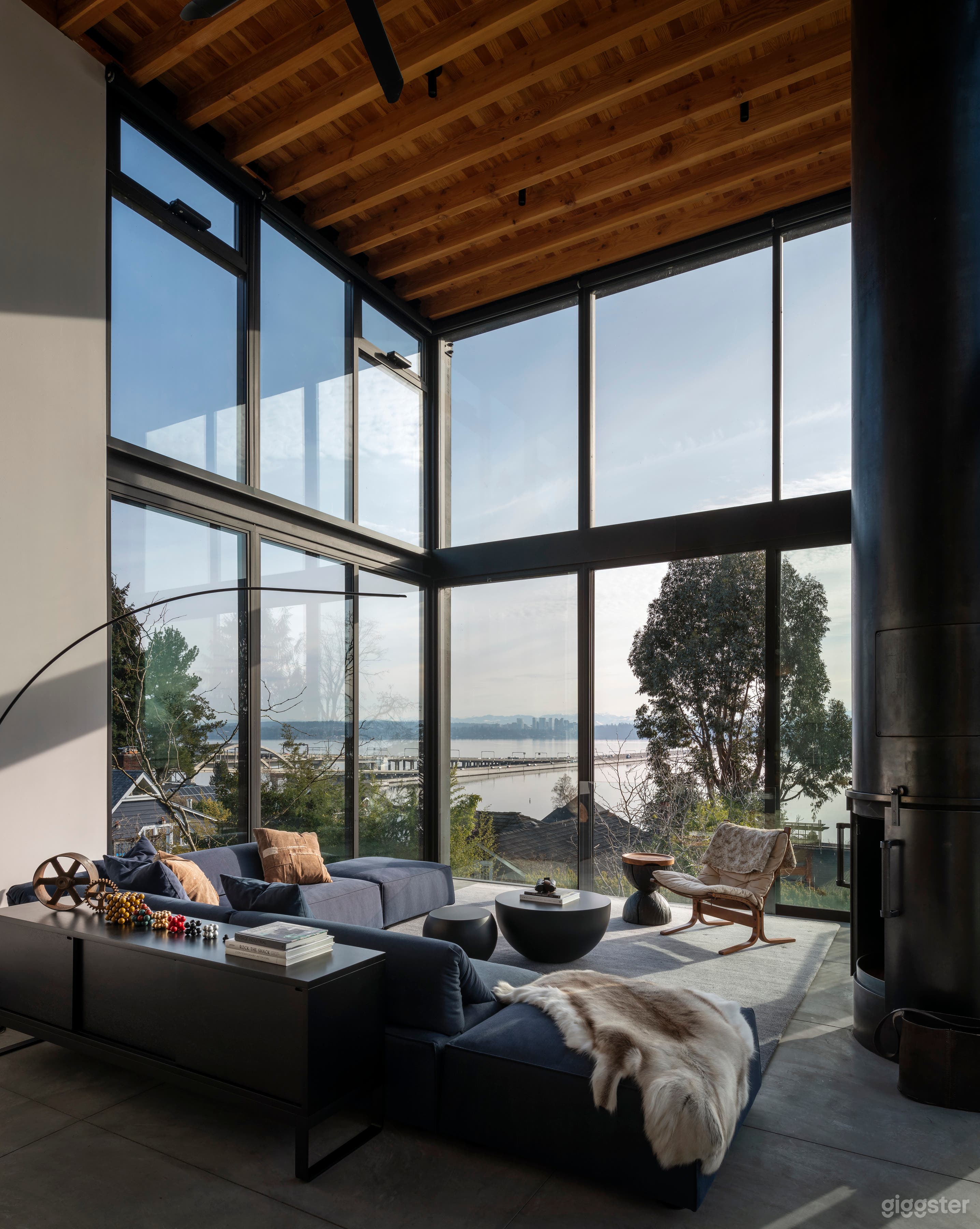  Views of I90 bridge and Lake Washington