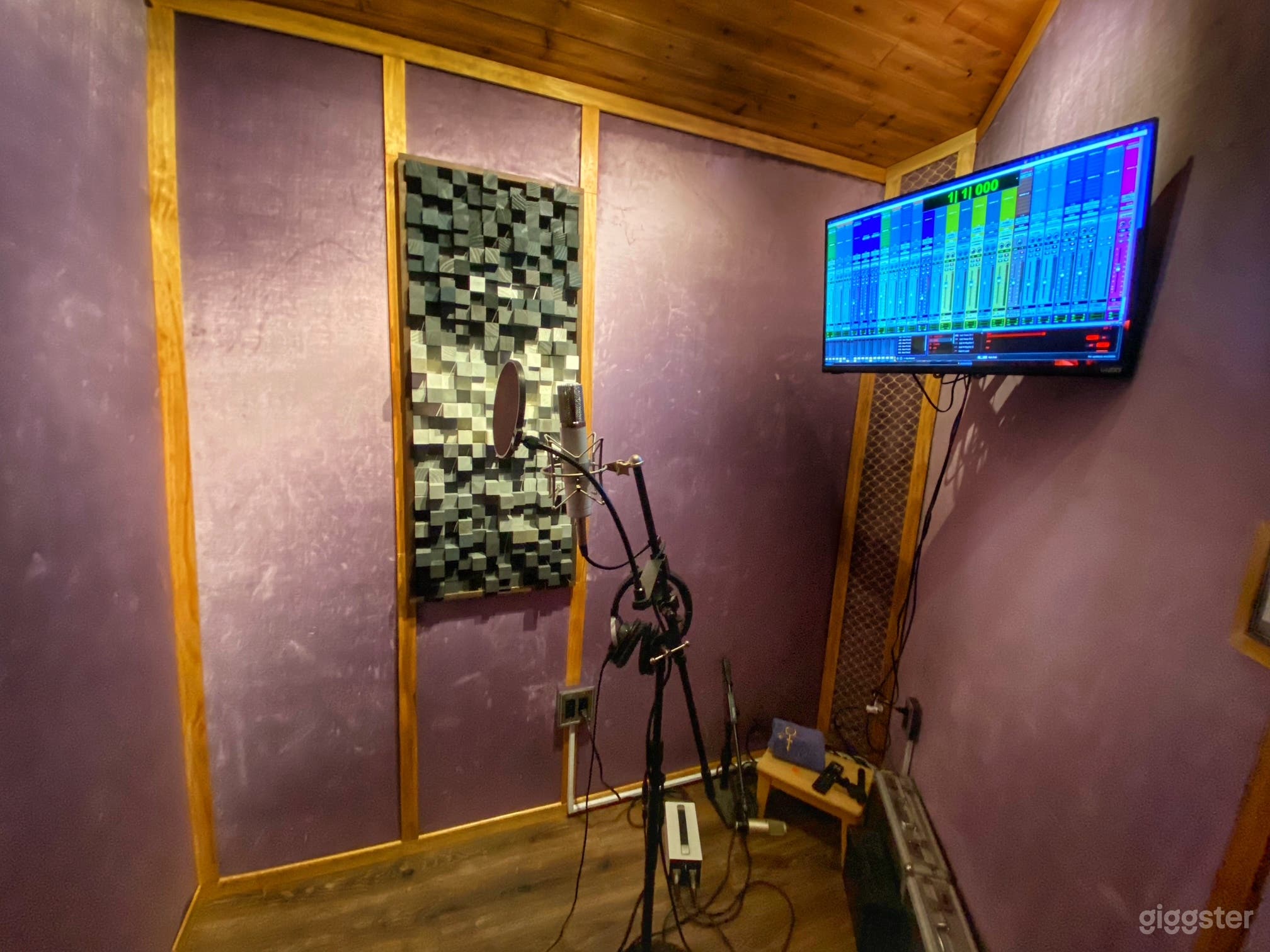 Recording studio vocal booth