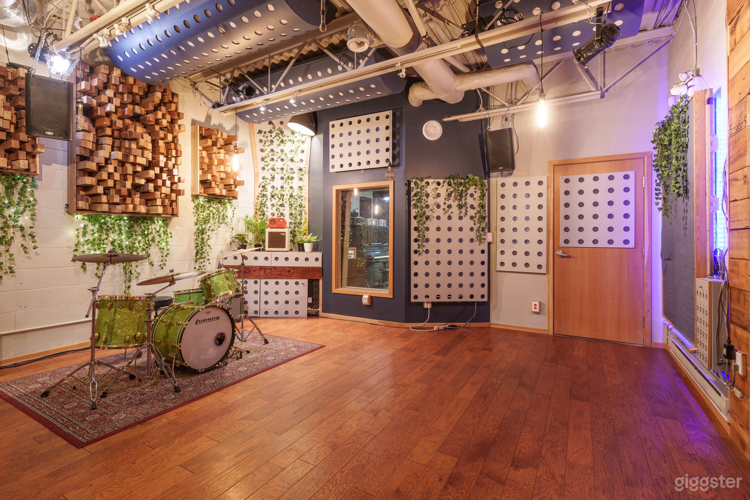 Studio A Live room view from control room side