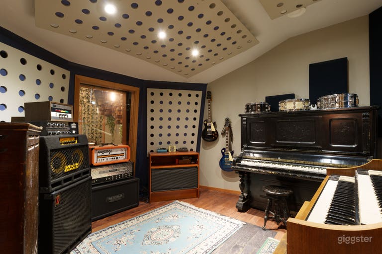  Piano Room Isolation Booth with window through to Live Room 