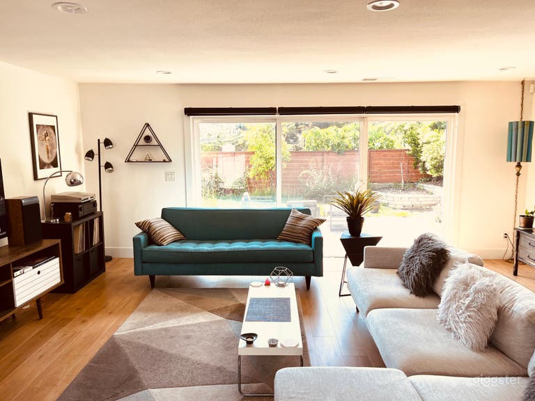  Modern design living room with Mid-century modern sofa 