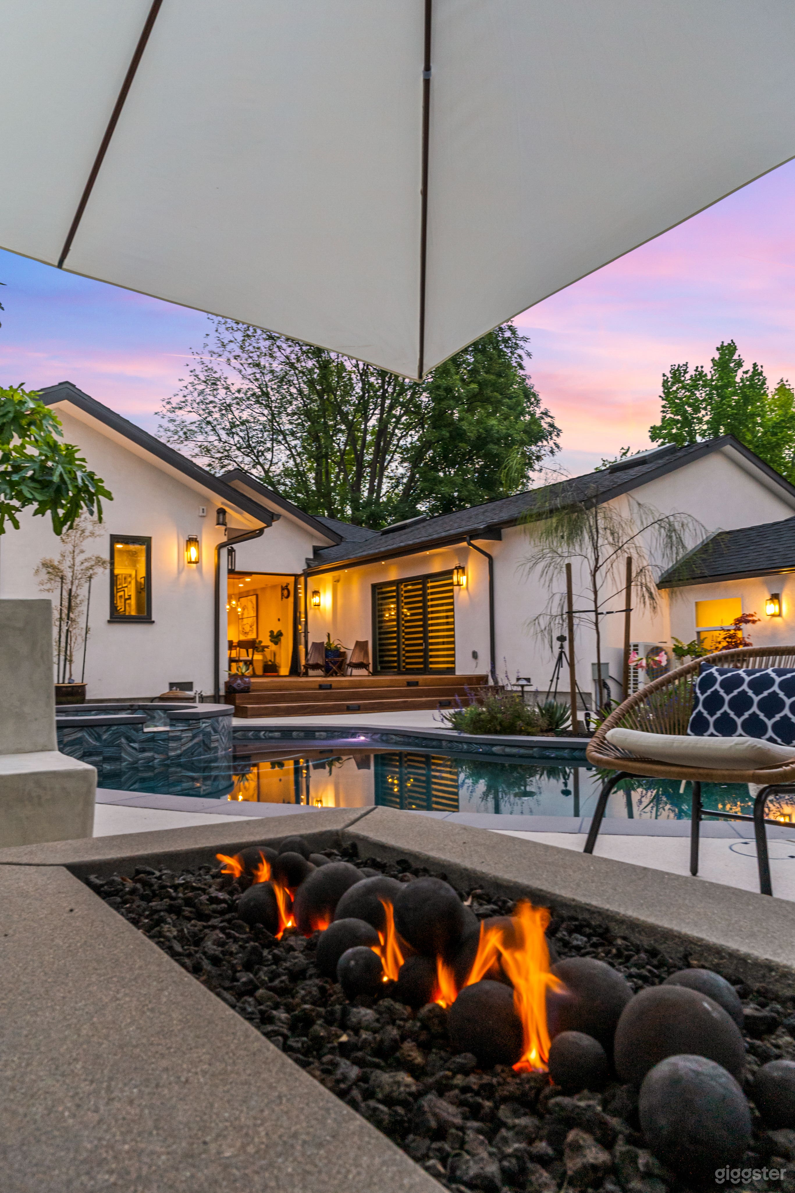 Your gorgeous view from the fire pit seating area