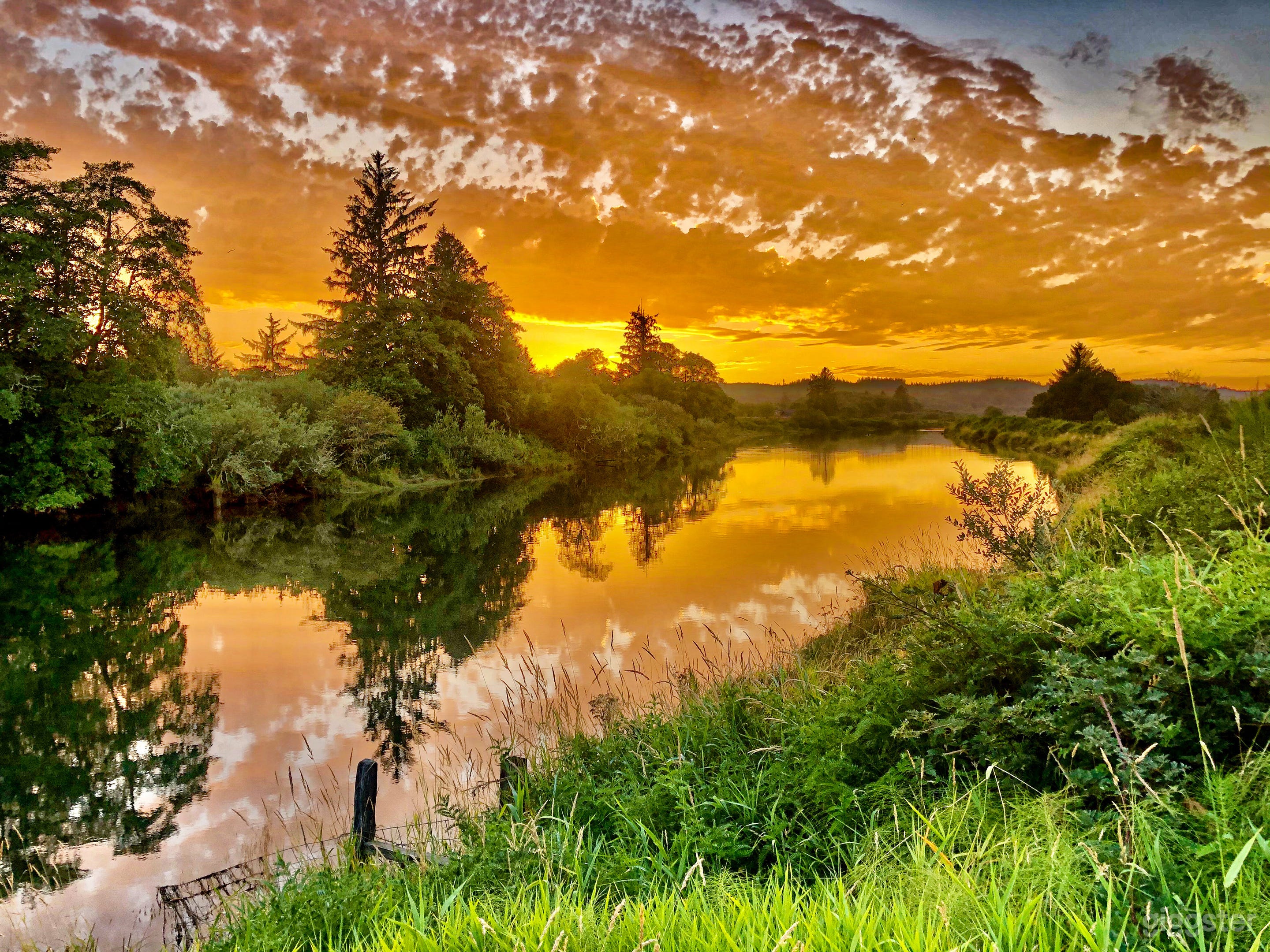 Looking west across the Lewis & Clarke river from lower pasture