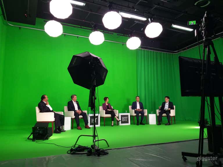  A huge in-house green screen 