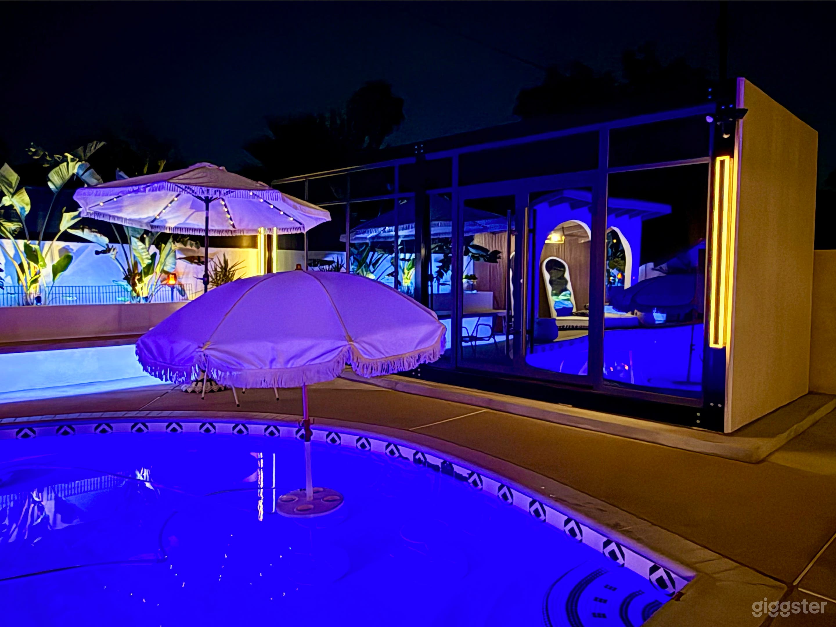 Tulum Vibes, Luxe Poolside Cabana, Nighttime Magic Photo 2