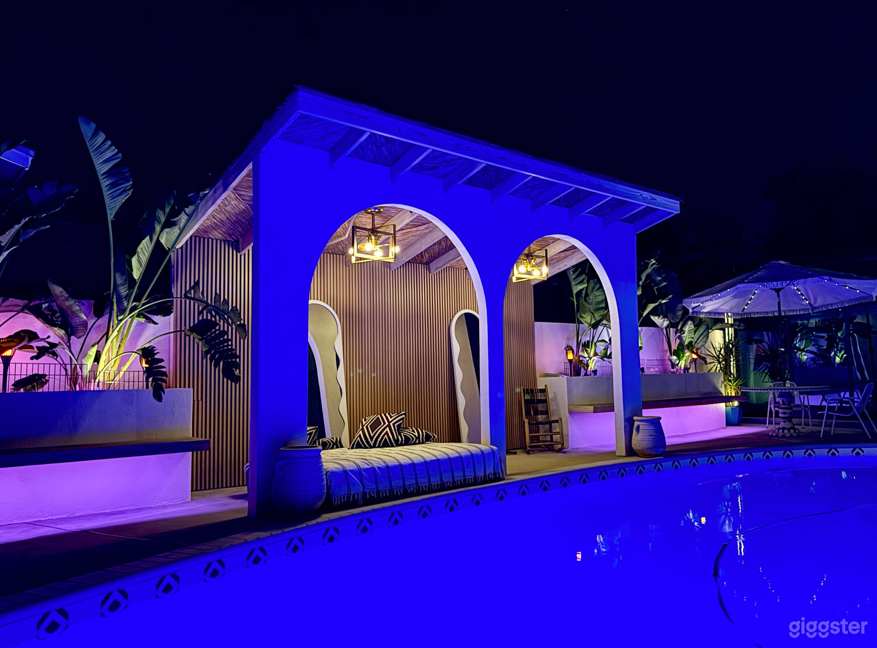 Tulum Vibes, Luxe Poolside Cabana, Nighttime Magic Photo 4
