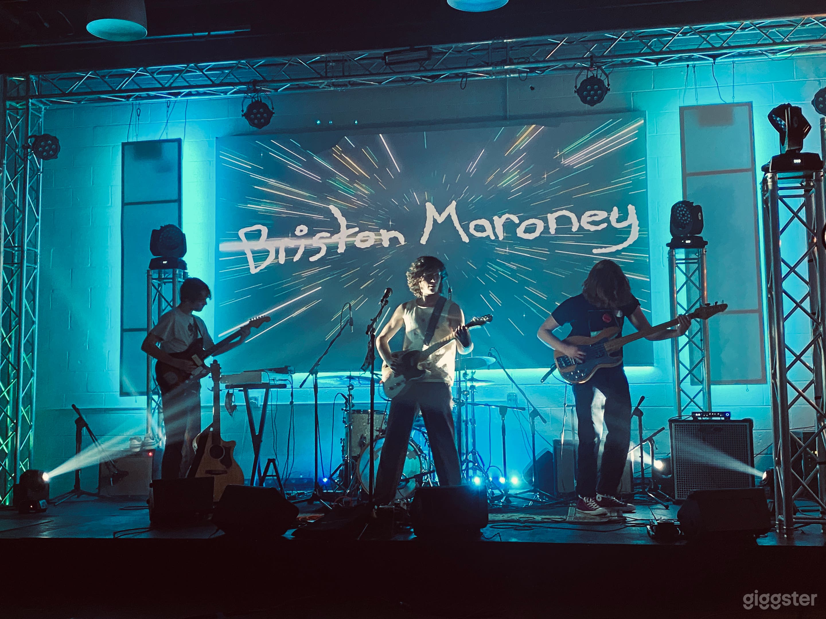 Stage with back-lighting.