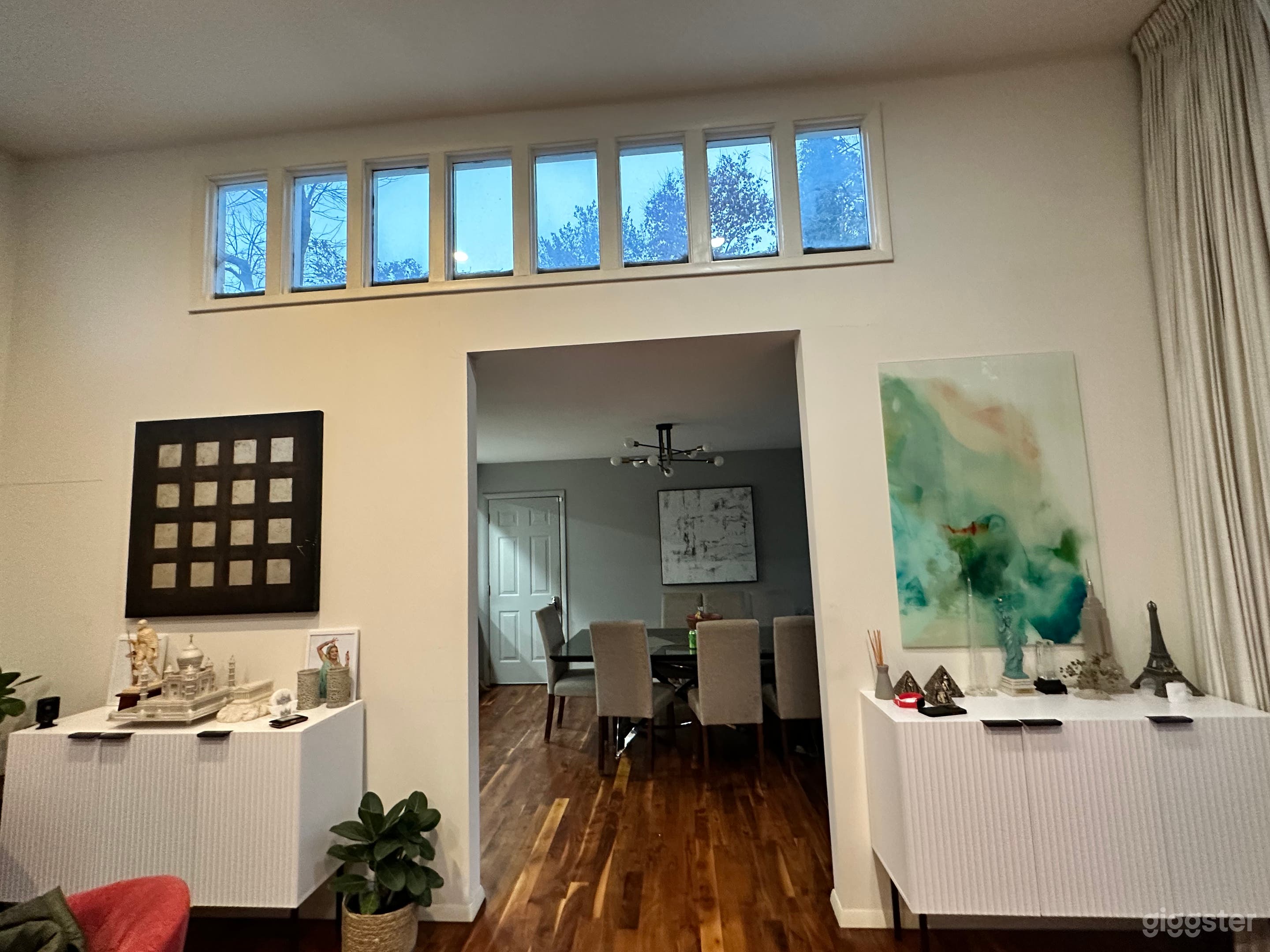 view of the dining room