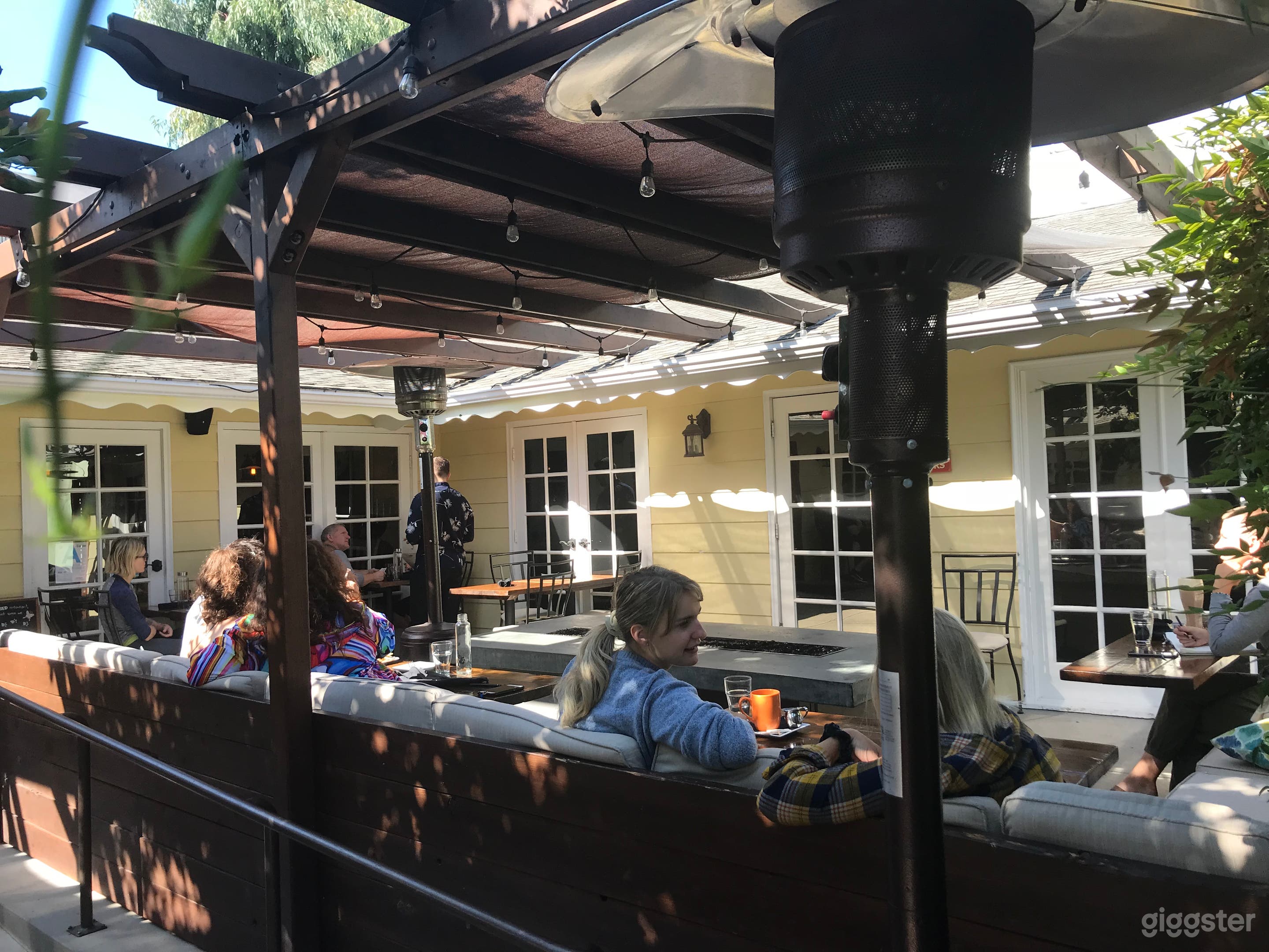 Suncafe has 3 patios, including this fire table area