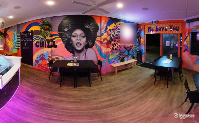  Café/Pizzería Temática Funk de los 70 