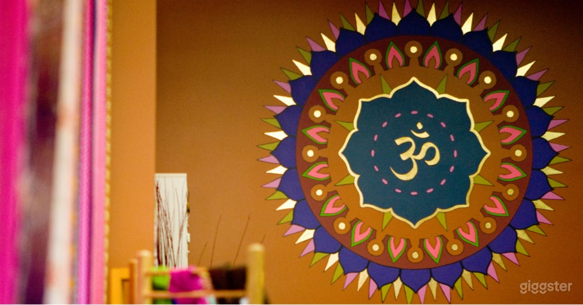 Mural on the wall over the front desk