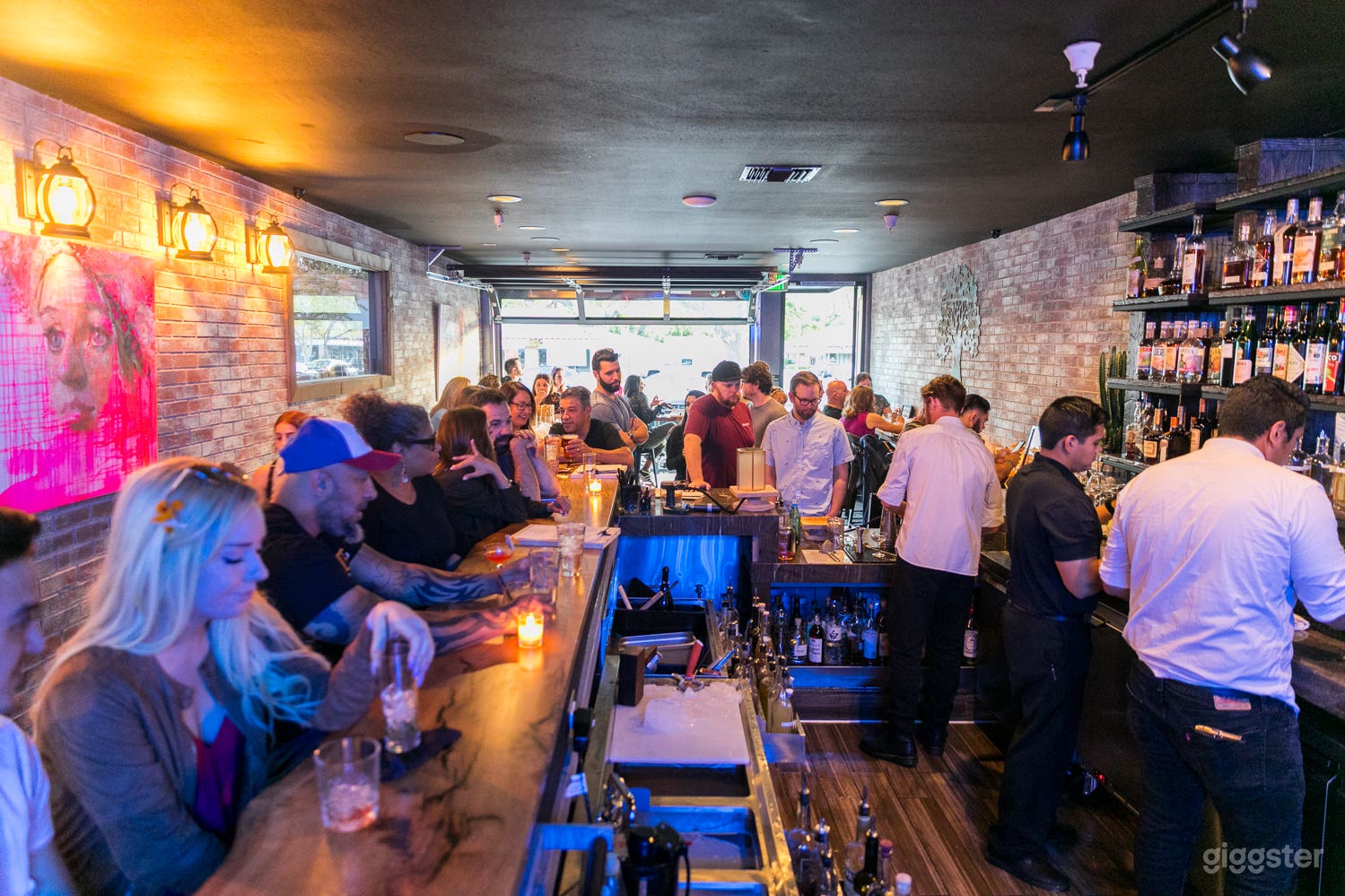 Interior Main Level Bar with People