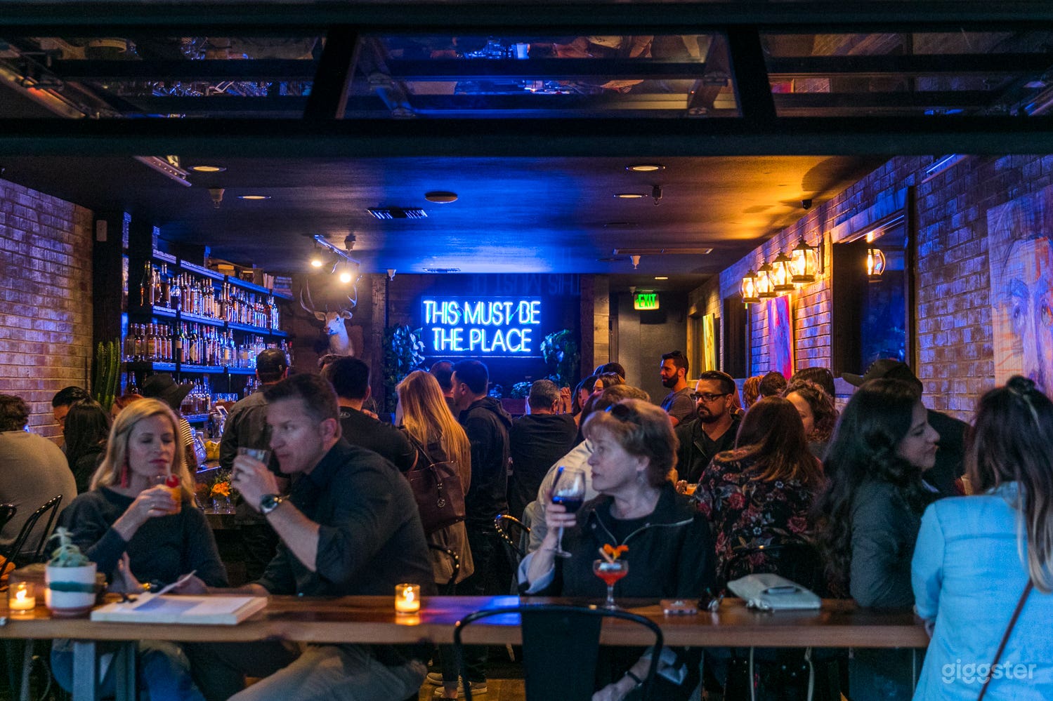 Interior Main Level Bar with People