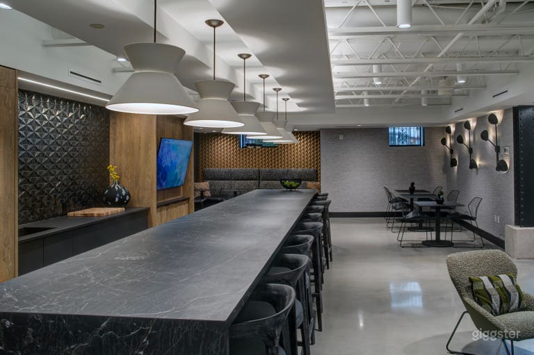  22&#x27; long counter-height island 