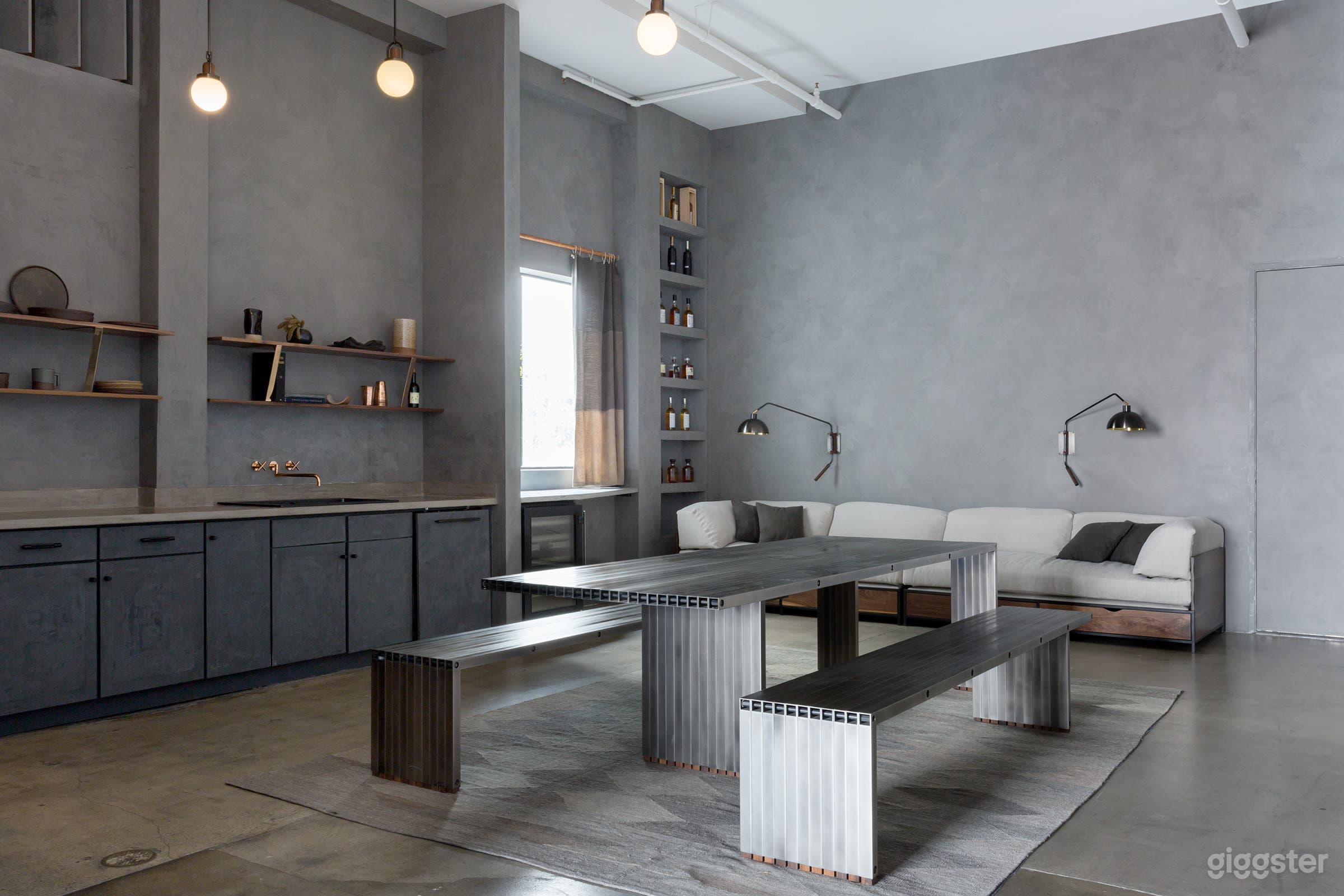 The furnishings are all custom designed by artist Stephen Kenn. 