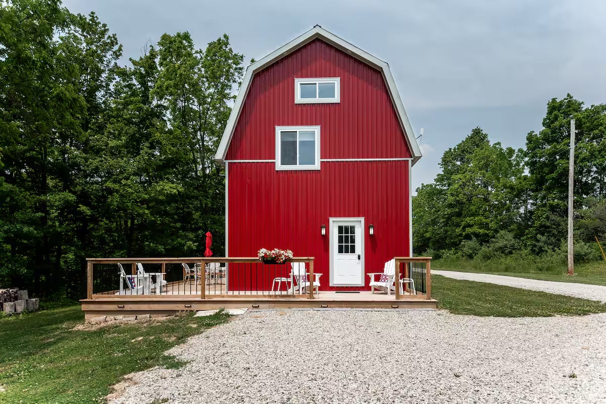Red Barn and surroundings