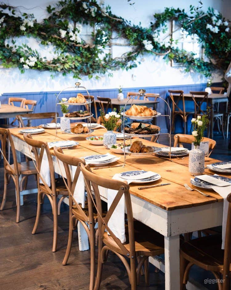 Rustic tables for family style celebrations and gatherings