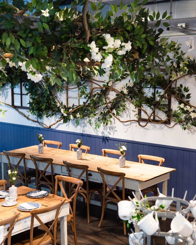 Whimsical floral flair on walls and ceilings