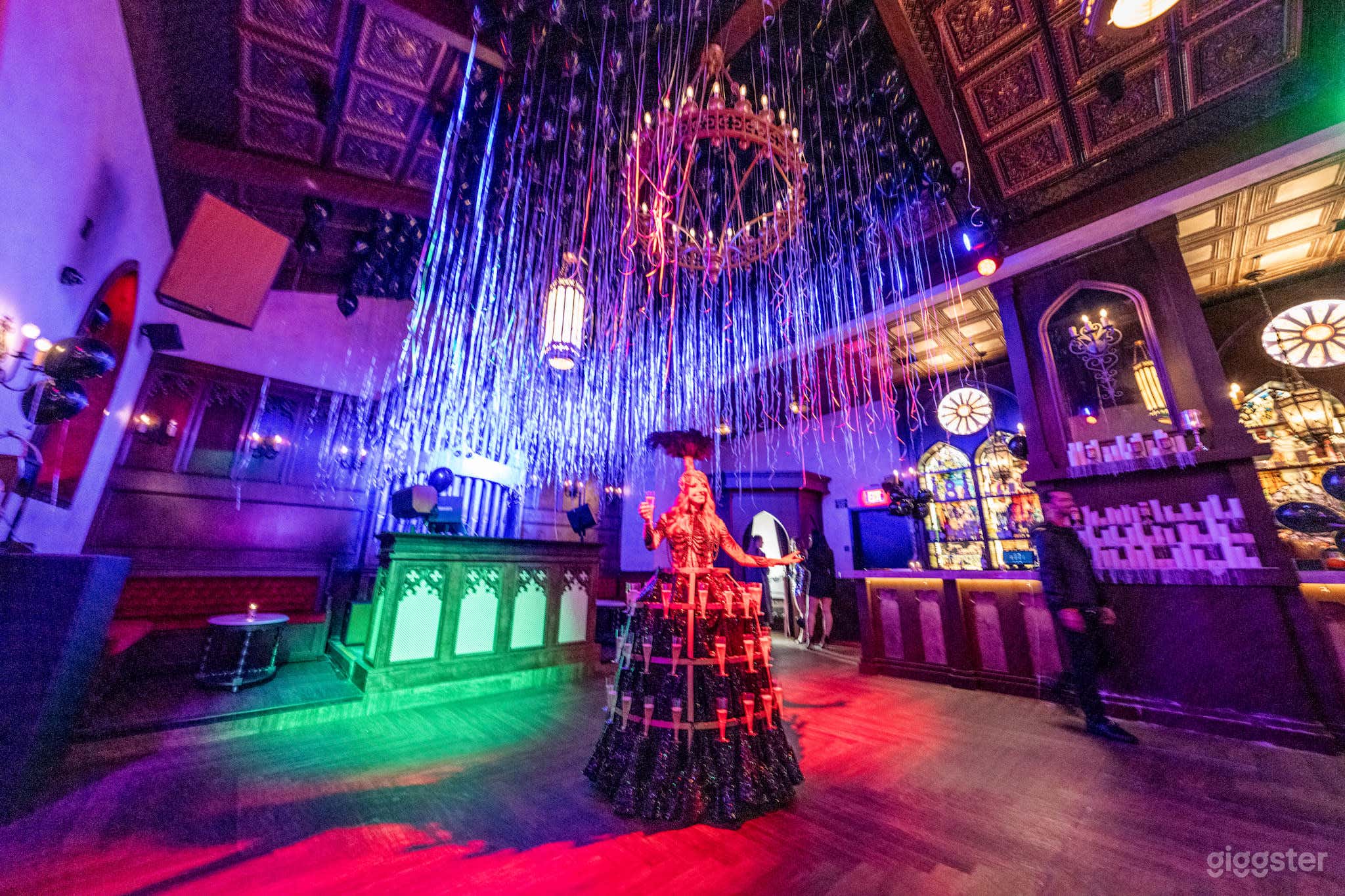 19th Century Gothic Cathedral Nightclub with Wrestling Ring Photo 4
