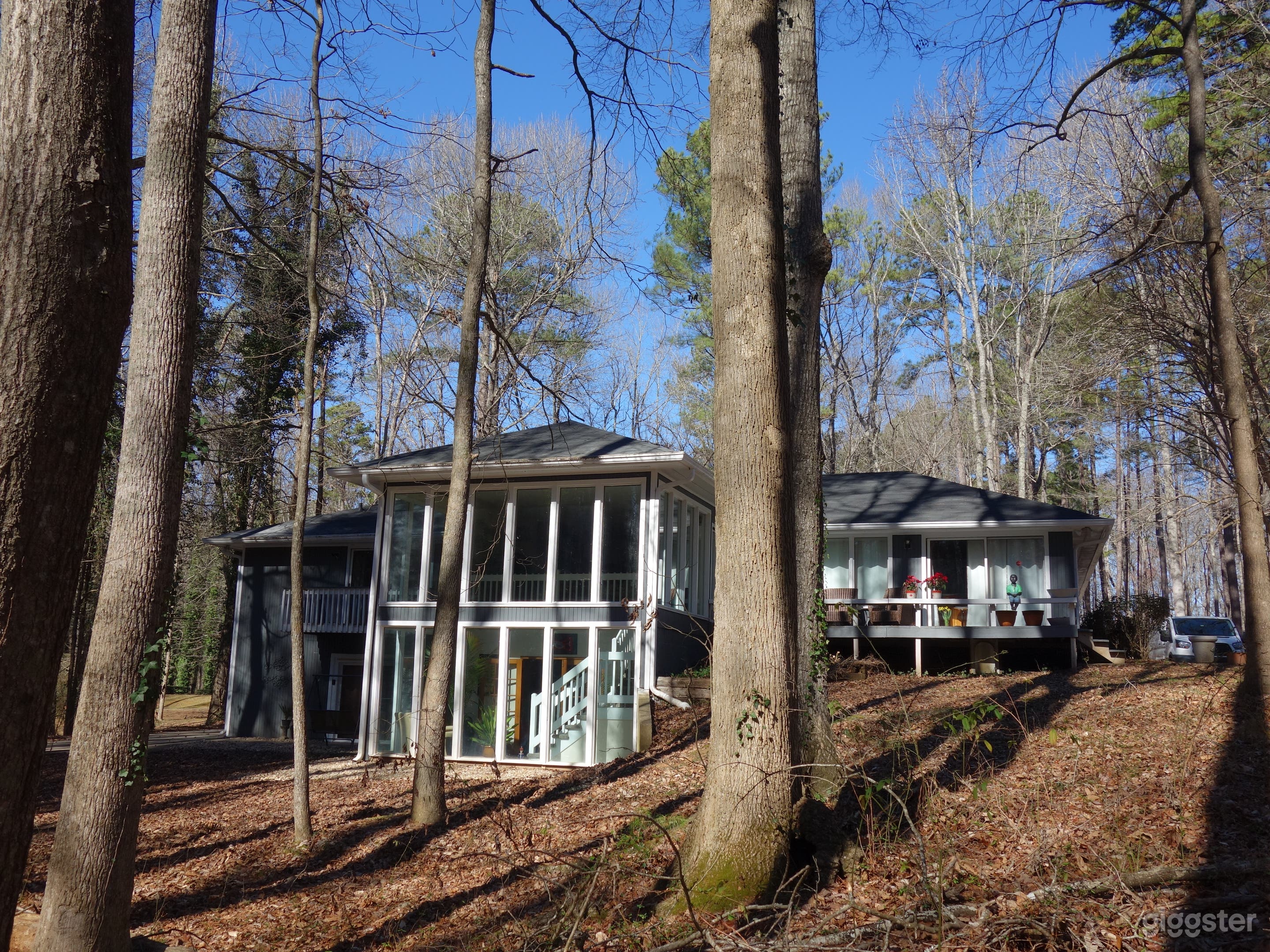 Rear of house all glass