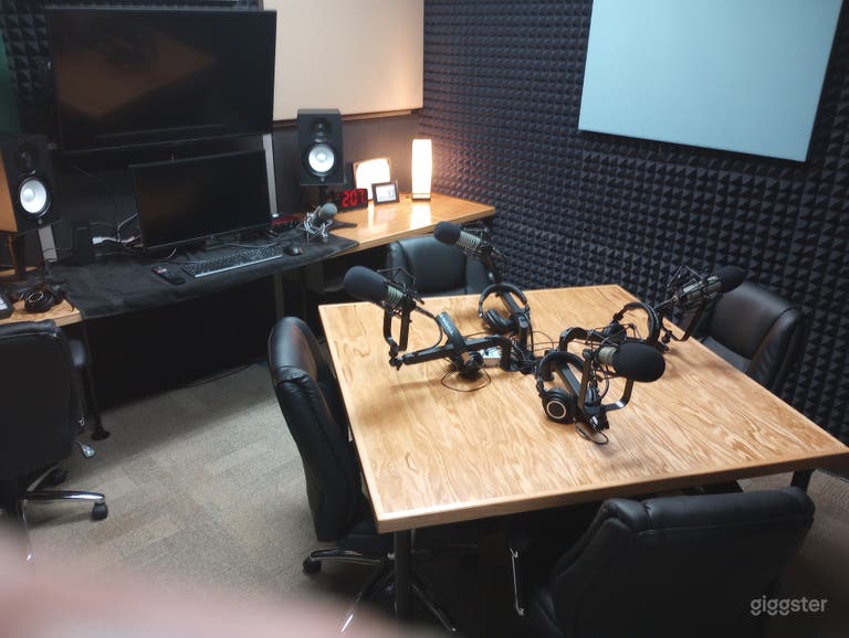  Professional podcast studio with audio engineer included! Just invite your guest and we do the rest! 