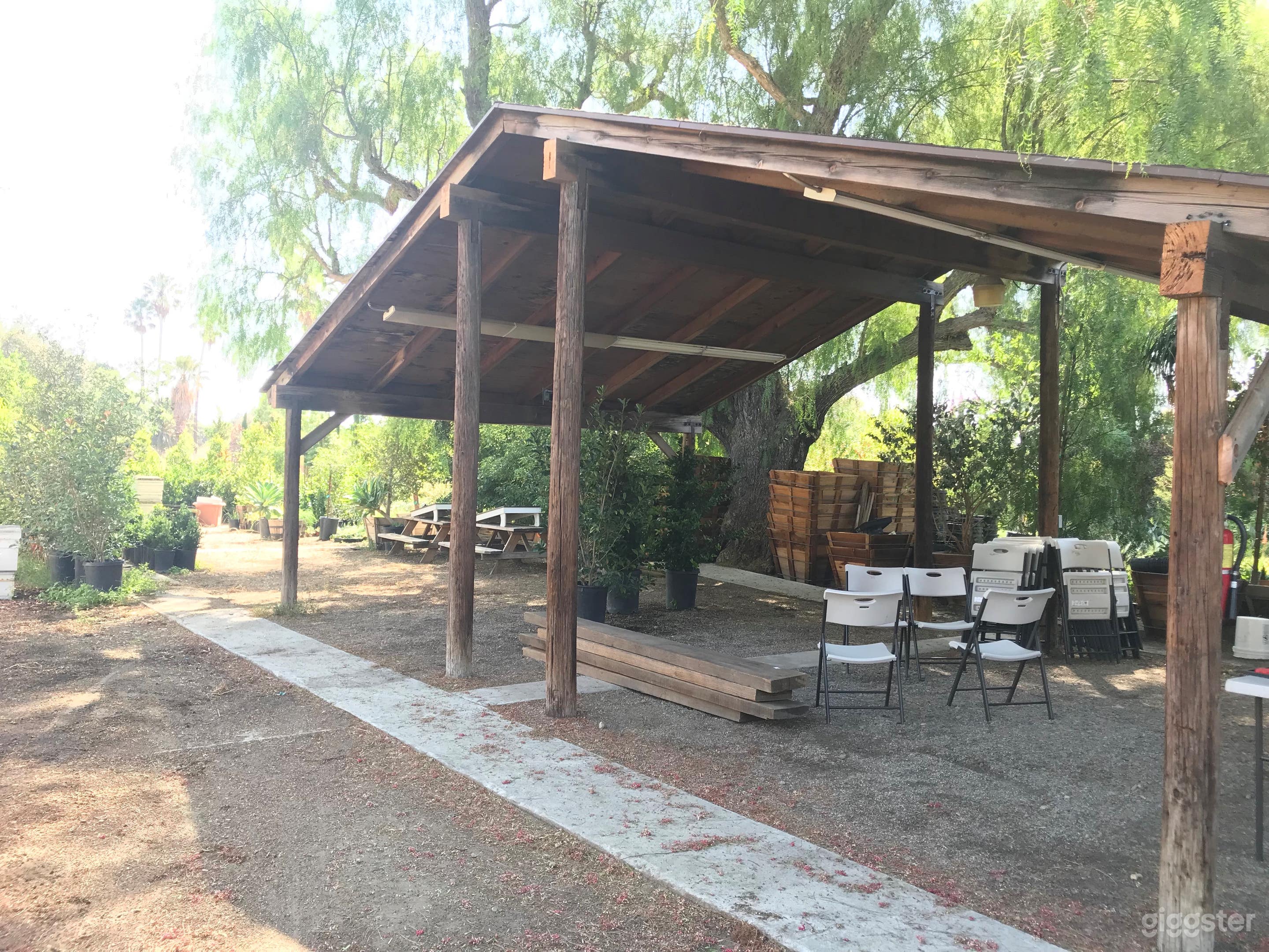 covered patio used for classes inside of nursery